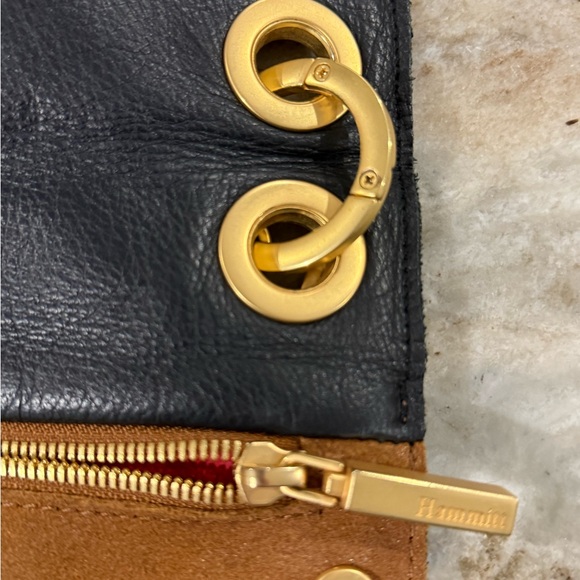 Stunning Hammitt medium black and brown brown distressed leather gold hardware - Picture 10 of 11